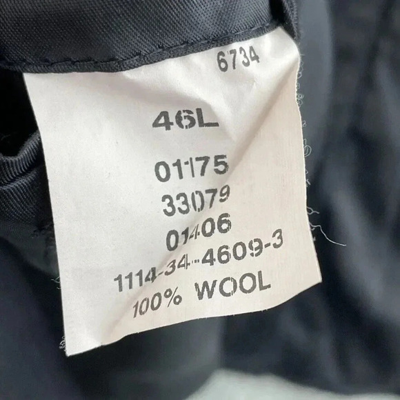 Jos. A. Bank Wool Blazer Mens 46L Black 4185 - Picture 6 of 9